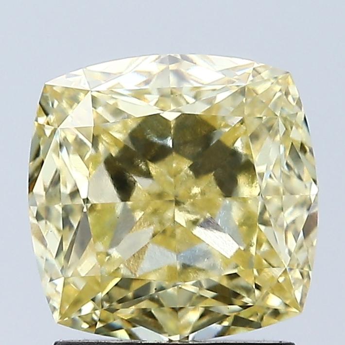 2.27 Ct. Fancy Intense Yellow Cushion Lab Grown Diamond