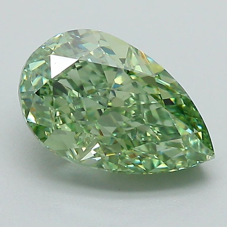 2.10 Ct. Fancy Vivid Green Pear Lab Grown Diamond