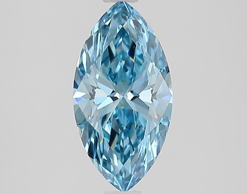 1.52 Ct. Fancy Vivid Blue Marquise Lab Grown Diamond