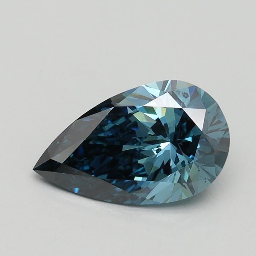 1.11 Ct. Fancy Vivid Blue Pear Lab Grown Diamond