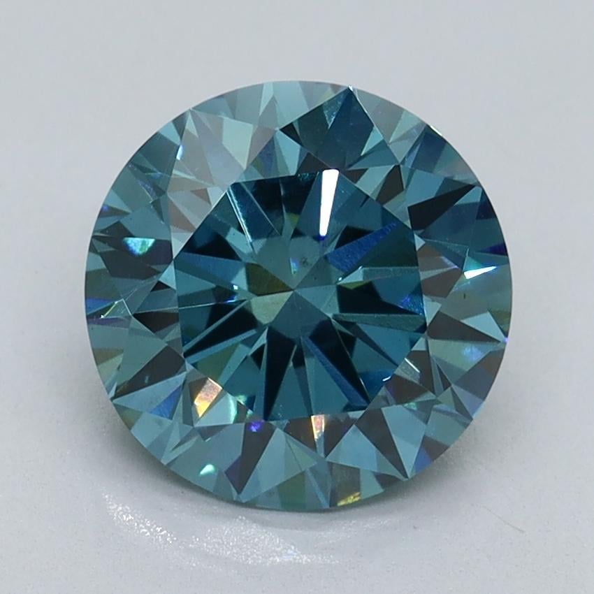 2.13 Ct. Fancy Vivid Blue Round Lab Grown Diamond