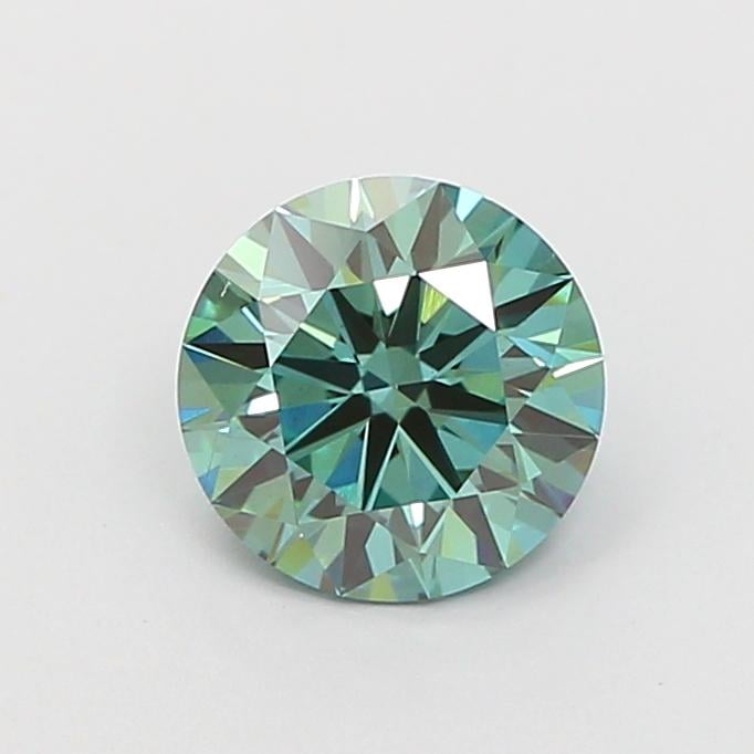 1.03 Ct. Fancy Vivid  Green Round Lab Grown Diamond