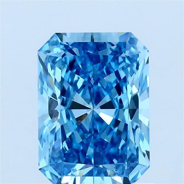 1.08 Ct. Fancy Vivid Blue Radiant Lab Grown Diamond