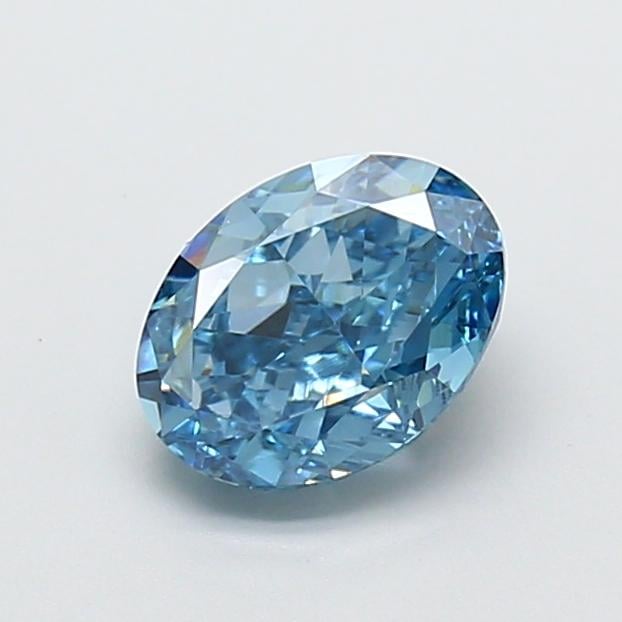 1.42 Ct. Fancy Vivid Blue Oval Lab Grown Diamond
