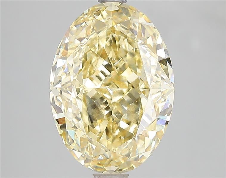 5.04 Ct. Fancy Vivid Yellow Oval Lab Grown Diamond