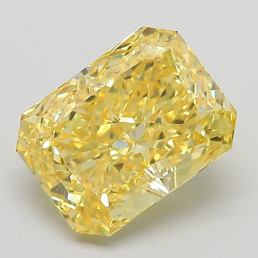 3.06 Ct. Fancy Vivid Yellow Radiant Lab Grown Diamond