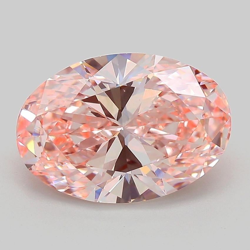 3.94 Ct. Fancy Vivid Pink Oval Lab Grown Diamond