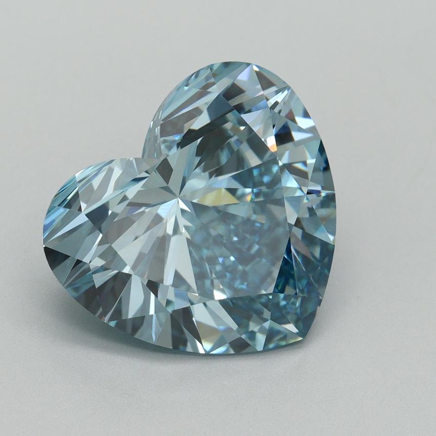 7.24 Ct. Fancy Vivid Blue Heart Lab Grown Diamond