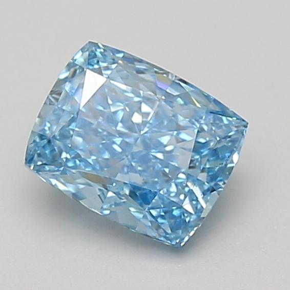 1.20 Ct. Fancy Vivid Blue Cushion Lab Grown Diamond