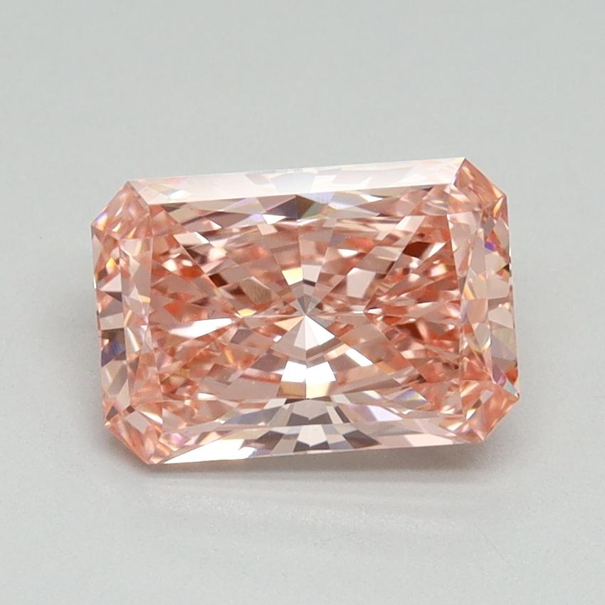 1.59 Ct. Fancy Vivid Pink Radiant Lab Grown Diamond
