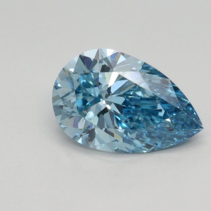 1.14 Ct. Fancy Vivid Blue Pear Lab Grown Diamond