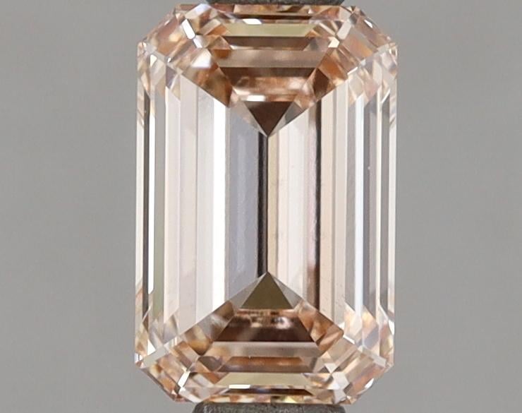 1.06 Ct. Fancy Light Pinkish Orange Emerald Lab Grown Diamond