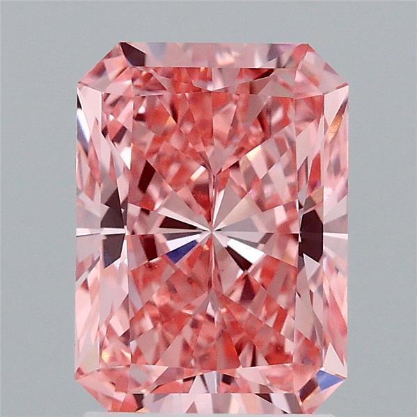 2.10 Ct. Fancy Vivid Pink Radiant Lab Grown Diamond