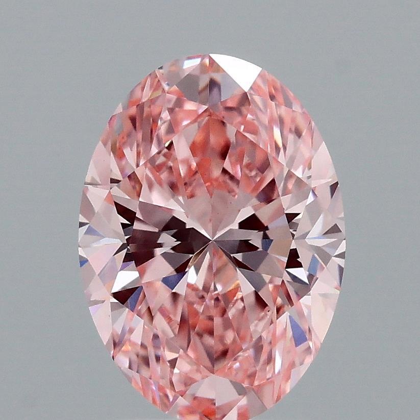 2.07 Ct. Fancy Vivid Pink Oval Lab Grown Diamond