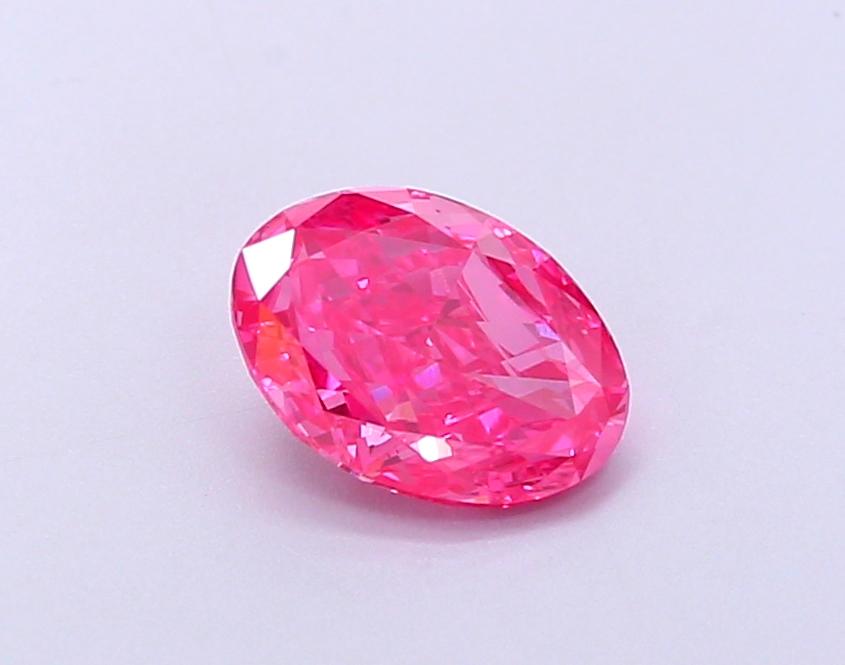 1.03 Ct. Fancy Vivid Pink Oval Lab Grown Diamond