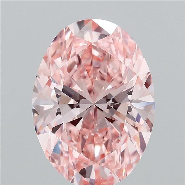 3.01 Ct. Fancy Vivid Pink Oval Lab Grown Diamond