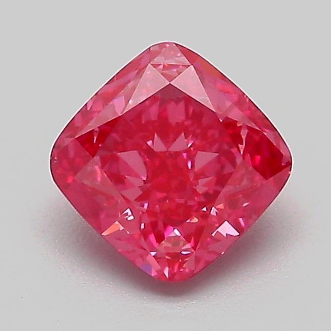 1.00 Ct. Fancy Vivid Pink Cushion Lab Grown Diamond