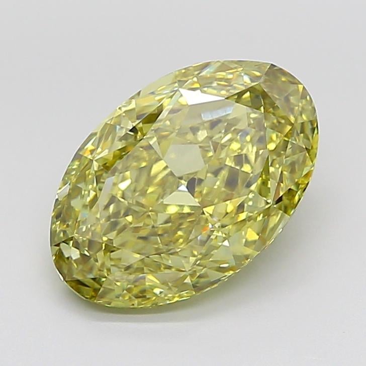 5.53 Ct. Fancy Intense Yellow Oval Lab Grown Diamond