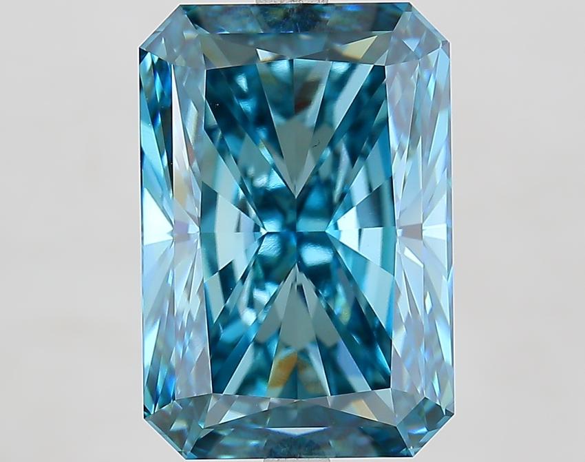 8.10 Ct. Fancy Vivid Blue Radiant Lab Grown Diamond