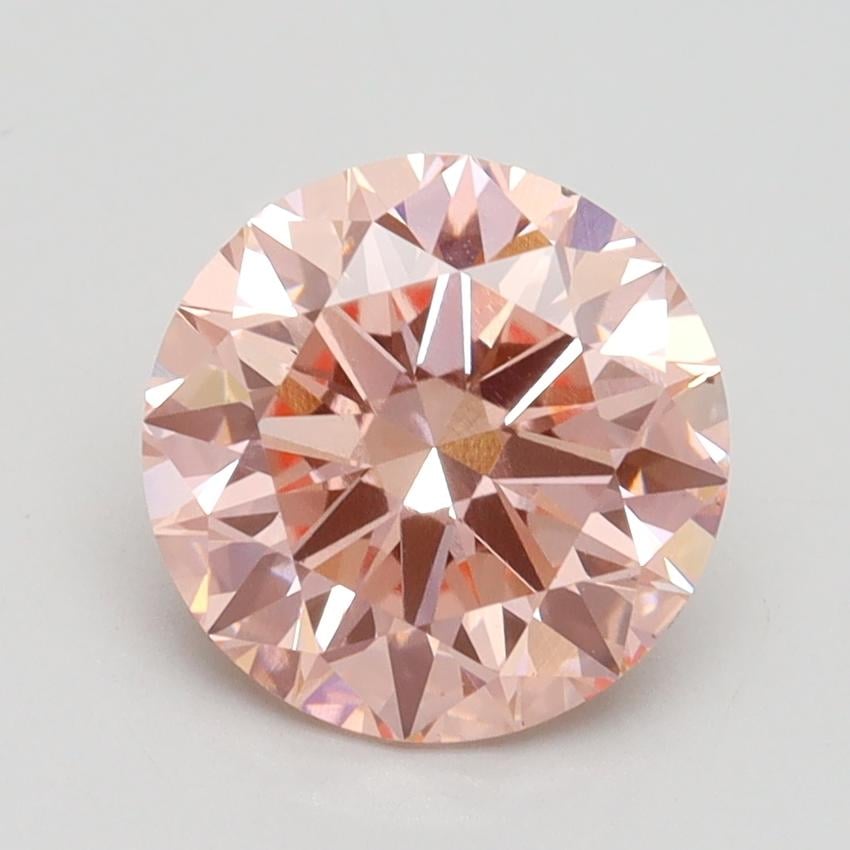 2.21 Ct. Fancy Vivid Pink Round Lab Grown Diamond