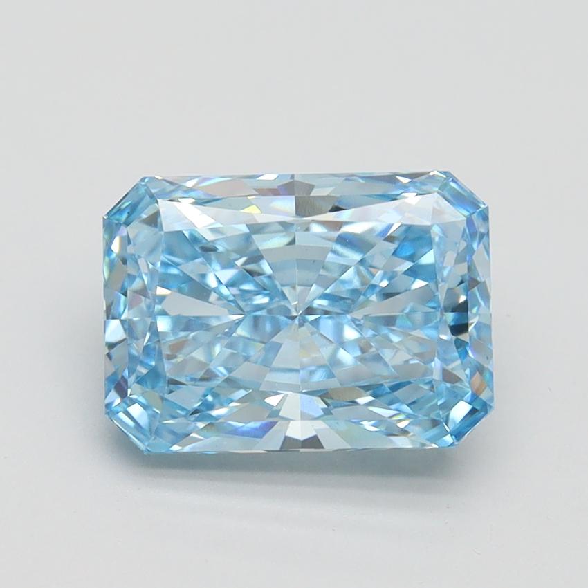 2.51 Ct. Fancy Vivid Blue Radiant Lab Grown Diamond