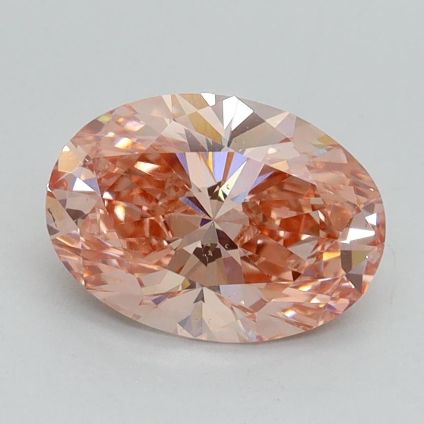 1.54 Ct. Fancy Intense Pink Oval Lab Grown Diamond
