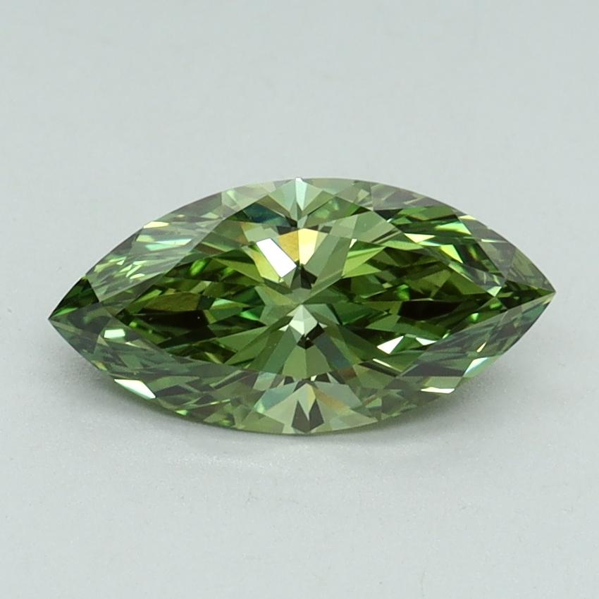 1.00 Ct. Fancy Vivid Green Marquise Lab Grown Diamond