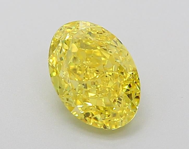 1.03 Ct. Fancy Vivid  Yellow Oval Lab Grown Diamond