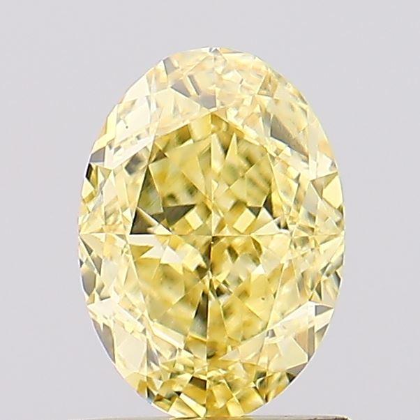 1.11 Ct. Fancy Intense  Yellow Oval Lab Grown Diamond