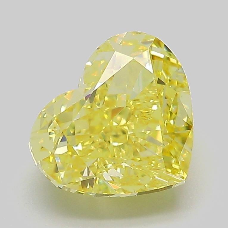 2.56 Ct. Fancy Vivid Yellow Heart Lab Grown Diamond