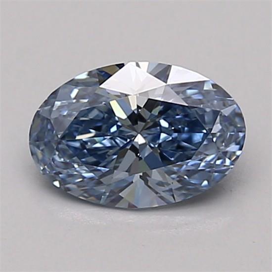 0.65 Ct. Fancy Vivid Blue Oval Lab Grown Diamond