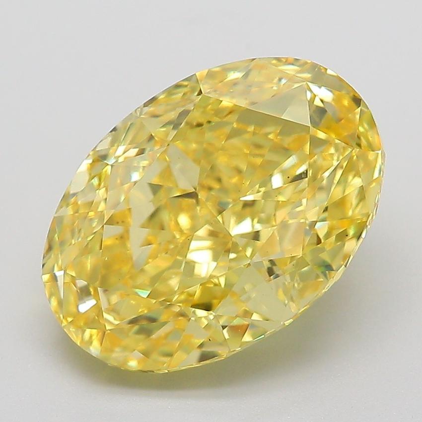 5.50 Ct. Fancy Vivid Yellow Oval Lab Grown Diamond
