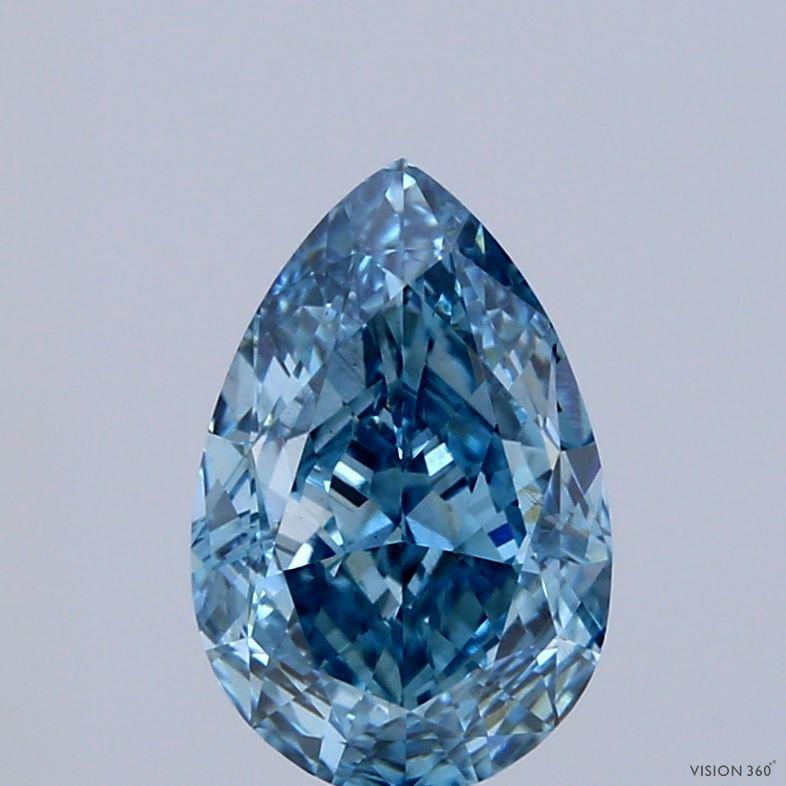 2.02 Ct. Fancy Blue Pear Lab Grown Diamond