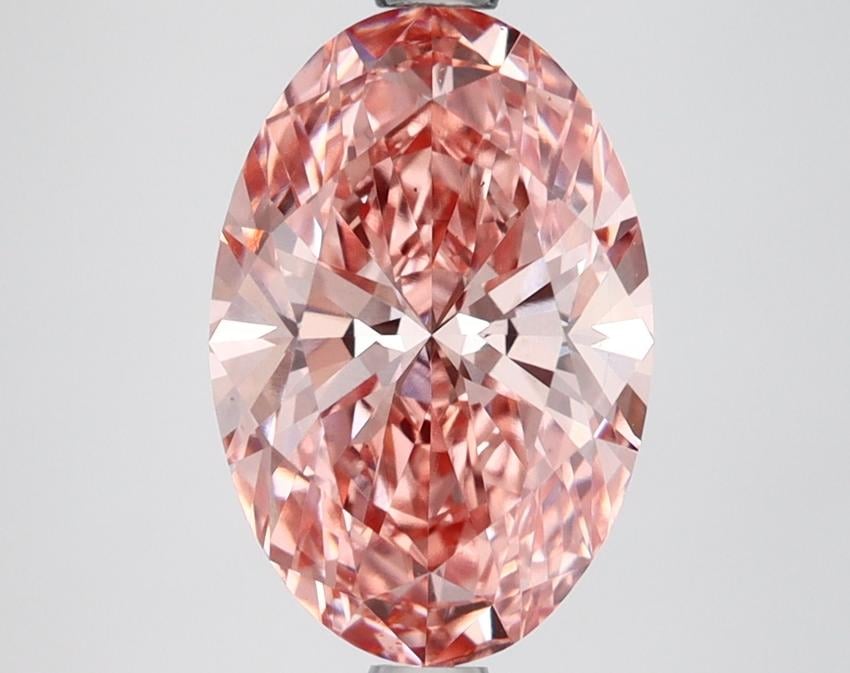 2.63 Ct. Fancy Vivid Pink Oval Lab Grown Diamond