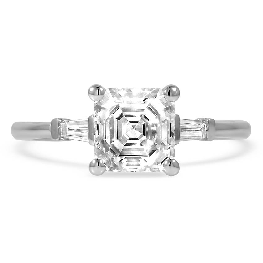 Custom Baguette Three Stone Diamond Ring