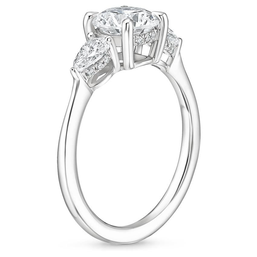 18K White Gold Adorned Opera Diamond Ring (1/2 ct. tw.), large side view