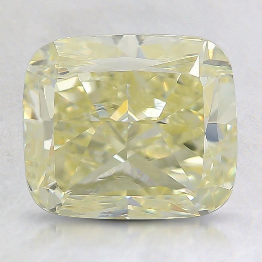 3.02 Ct. Fancy Light Yellow Cushion Diamond