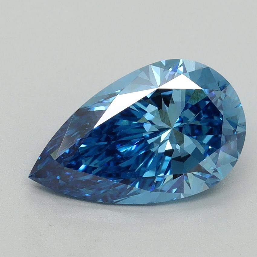 2.11 Ct. Fancy Vivid Blue Pear Lab Grown Diamond