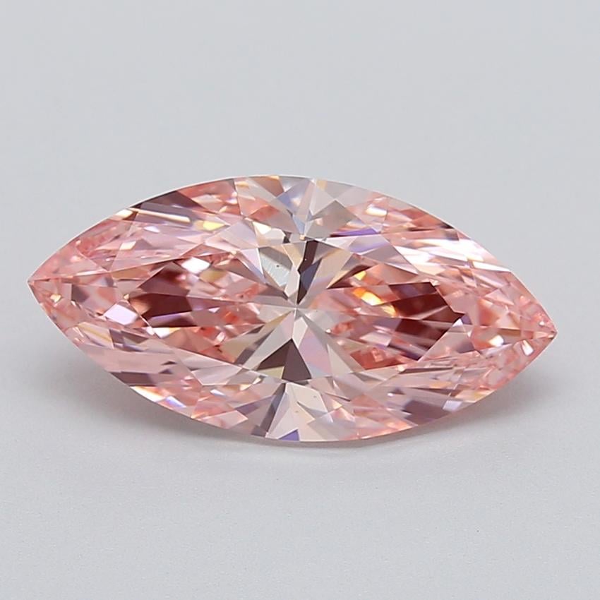 3.49 Ct. Fancy Vivid Pink Marquise Lab Grown Diamond