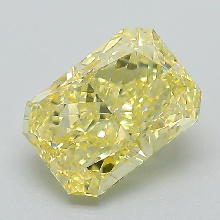 1.63 Ct. Fancy Vivid Yellow Cushion Lab Grown Diamond