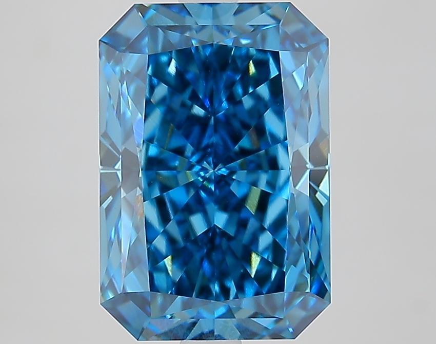 4.10 Ct. Fancy Vivid Blue Radiant Lab Grown Diamond