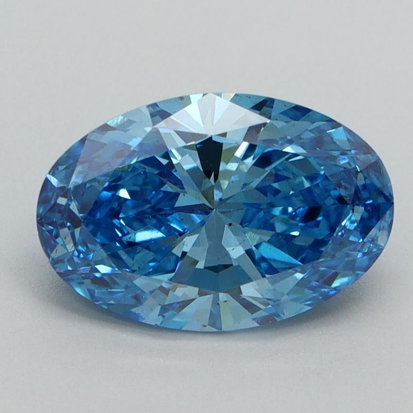 2.02 Ct. Fancy Vivid Blue Oval Lab Grown Diamond
