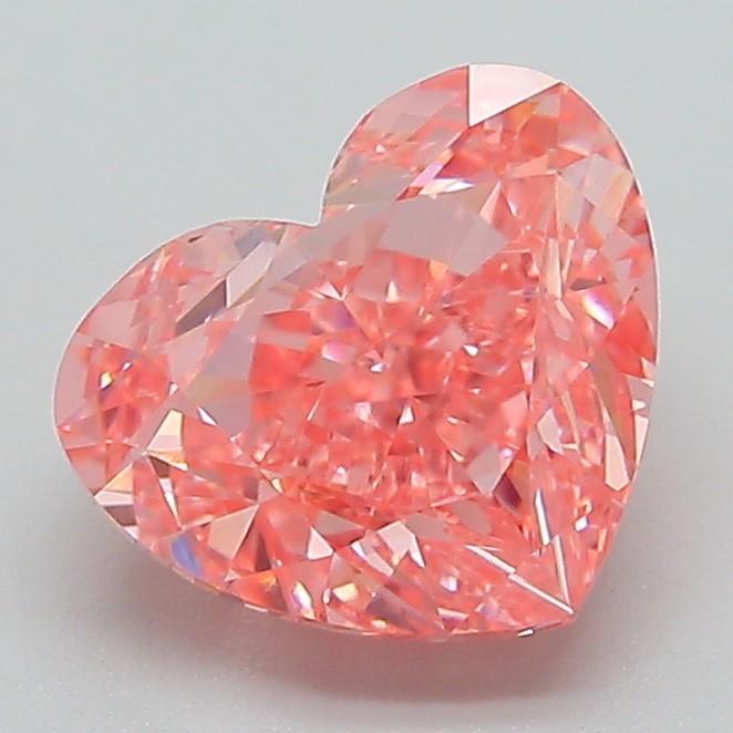 2.09 Ct. Fancy Vivid Pink Heart Lab Grown Diamond