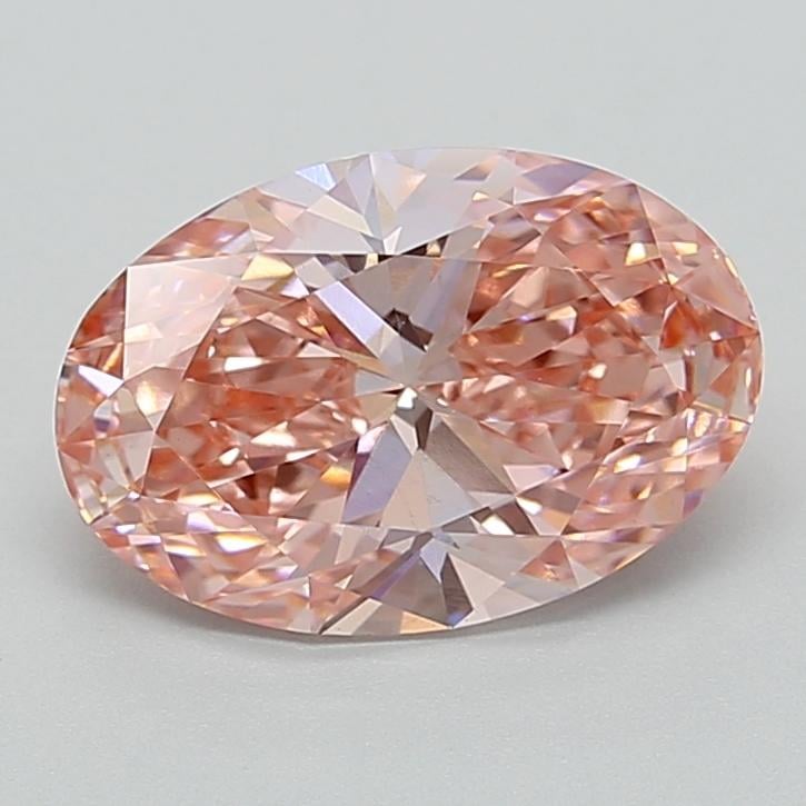 3.02 Ct. Fancy Vivid  Pink Oval Lab Grown Diamond