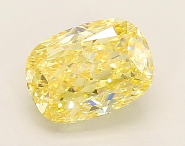 1.02 Ct. Fancy Vivid Yellow Cushion Lab Grown Diamond
