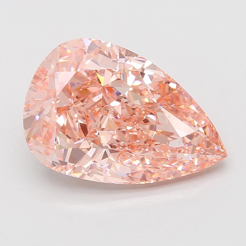 7.09 Ct. Fancy Vivid Pink Pear Lab Grown Diamond