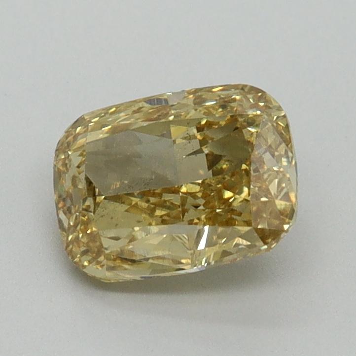 1.07 Ct. Fancy Intense Yellow Cushion Lab Grown Diamond