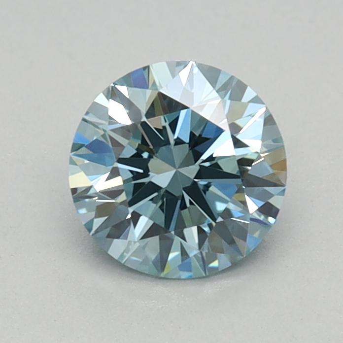 0.53 Ct. Fancy Vivid Blue Round Lab Grown Diamond