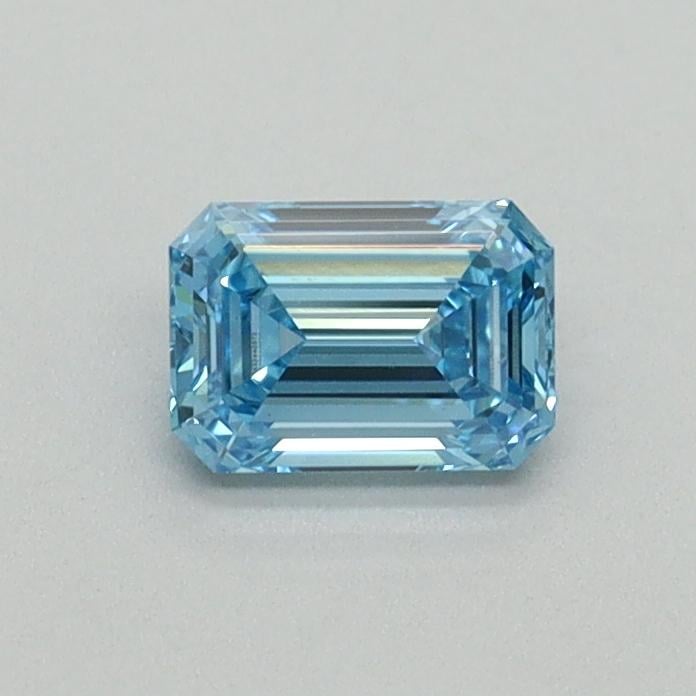 0.42 Ct. Fancy Vivid Blue Emerald Lab Grown Diamond
