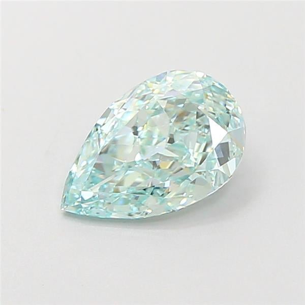 1.06 Ct. Fancy Vivid  Green Pear Lab Grown Diamond
